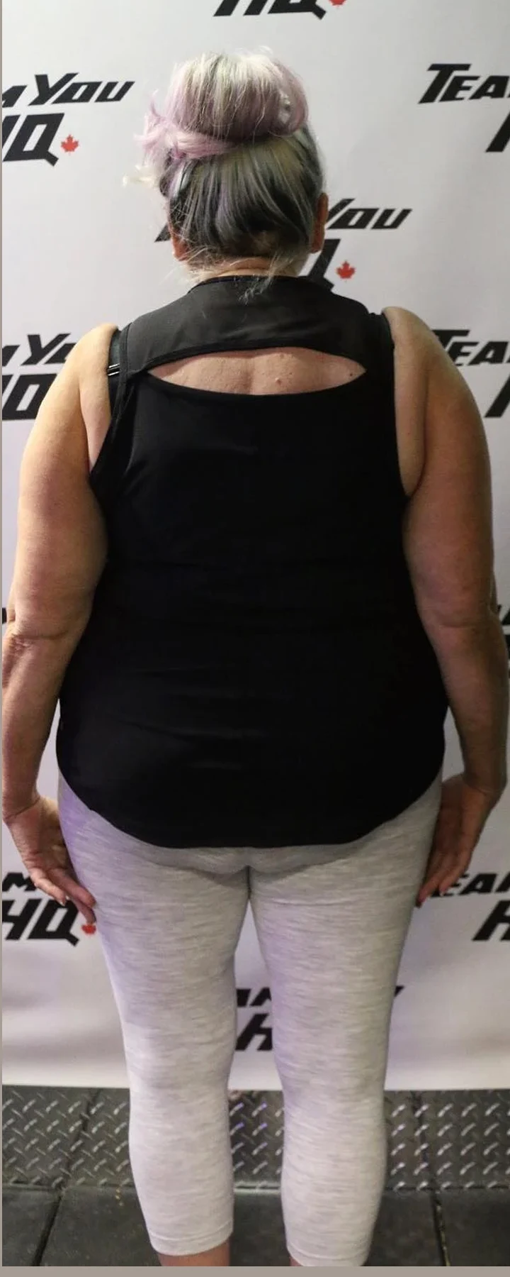 TeamYou HQ client 13 back view before transformation
